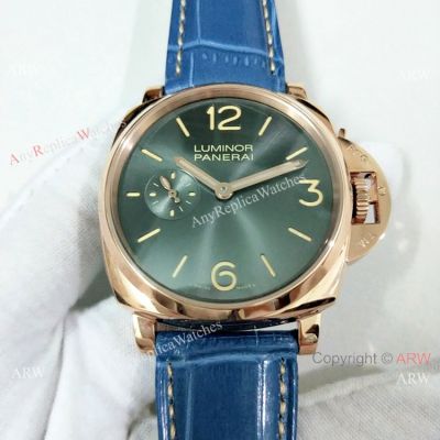 Copy Panerai Luminor Due PAM00677 Gray Dial Rose Gold Watch 42mm